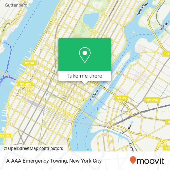 A-AAA Emergency Towing map