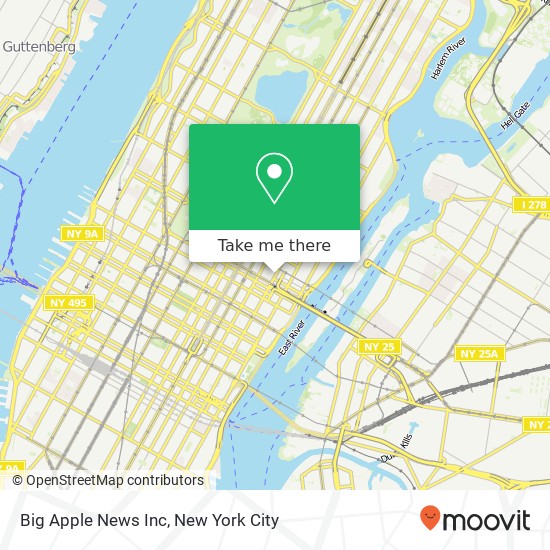 Big Apple News Inc map