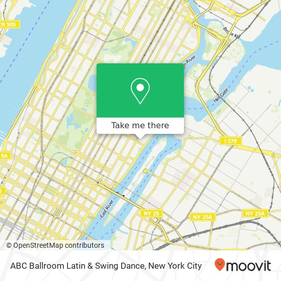 ABC Ballroom Latin & Swing Dance map