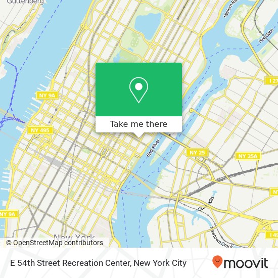 Mapa de E 54th Street Recreation Center