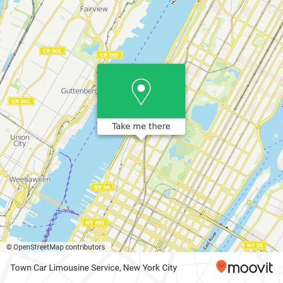 Town Car Limousine Service map