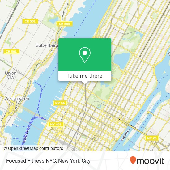 Mapa de Focused Fitness NYC