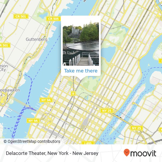 Delacorte Theater map