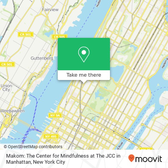 Mapa de Makom: The Center for Mindfulness at The JCC in Manhattan