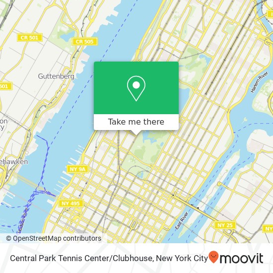Mapa de Central Park Tennis Center / Clubhouse