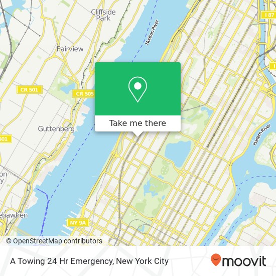A Towing 24 Hr Emergency map