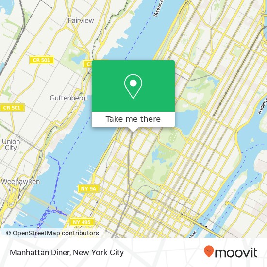 Mapa de Manhattan Diner