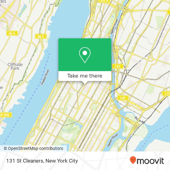 131 St Cleaners map