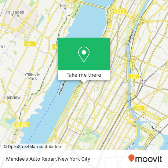 Mandee's Auto Repair map