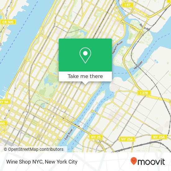 Mapa de Wine Shop NYC