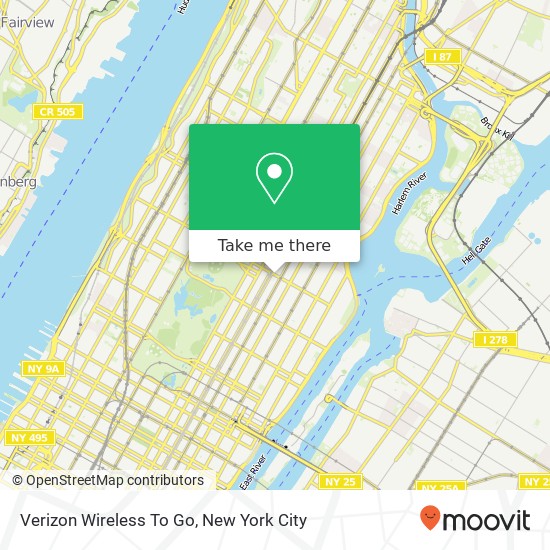 Verizon Wireless To Go map