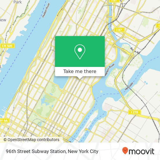 Mapa de 96th Street Subway Station
