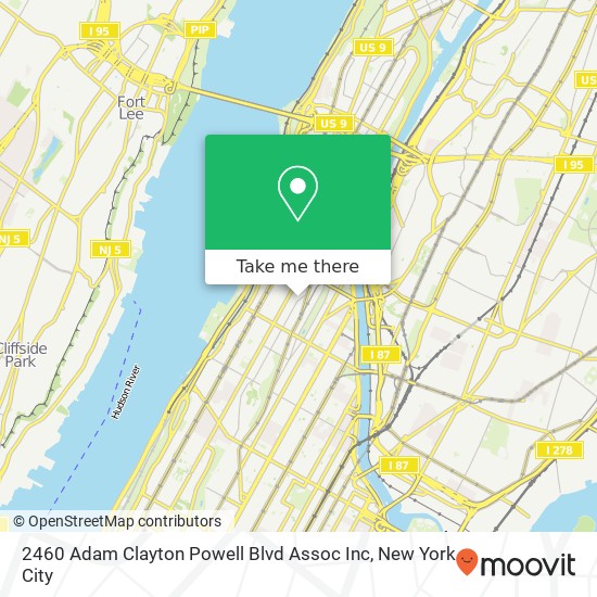 2460 Adam Clayton Powell Blvd Assoc Inc map