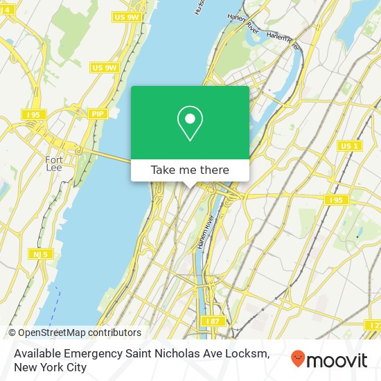 Available Emergency Saint Nicholas Ave Locksm map