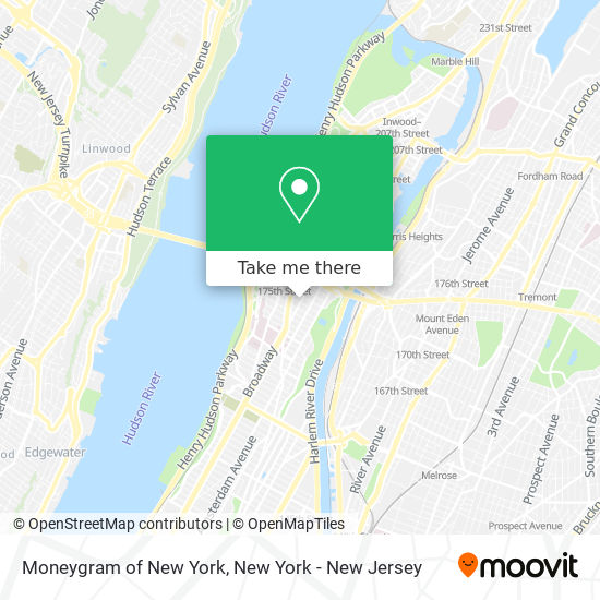 Moneygram of New York map