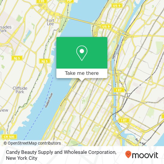 Mapa de Candy Beauty Supply and Wholesale Corporation