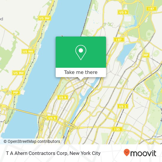 T A Ahern Contractors Corp map