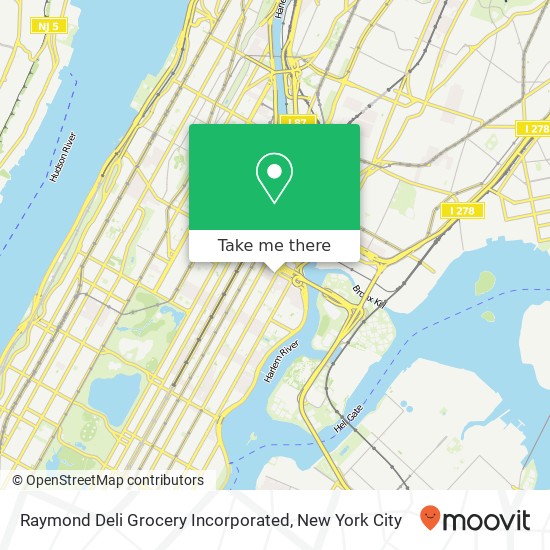 Mapa de Raymond Deli Grocery Incorporated