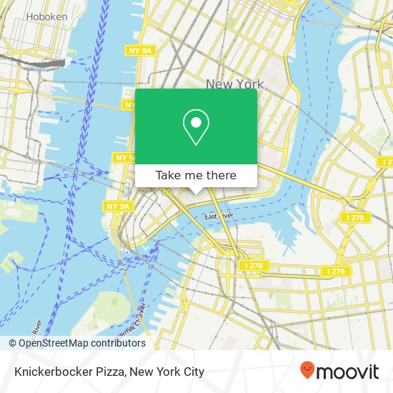 Knickerbocker Pizza map