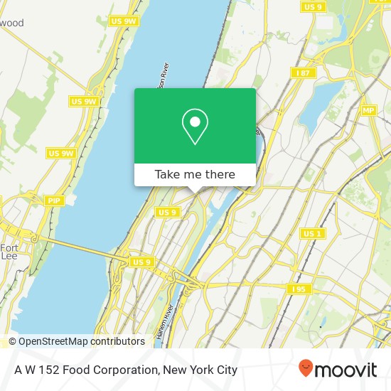 Mapa de A W 152 Food Corporation