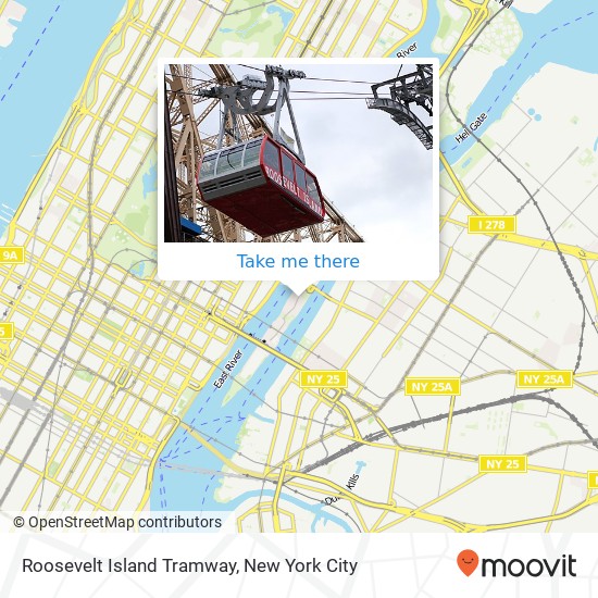 Mapa de Roosevelt Island Tramway
