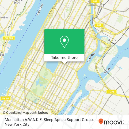 Mapa de Manhattan A.W.A.K.E. Sleep Apnea Support Group