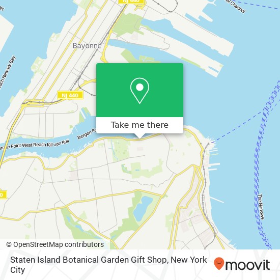 Mapa de Staten Island Botanical Garden Gift Shop