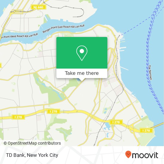 TD Bank map