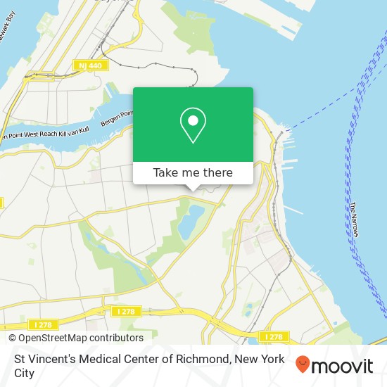 St Vincent's Medical Center of Richmond map