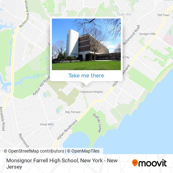 Mapa de Monsignor Farrell High School