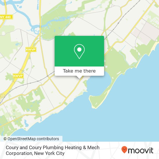 Mapa de Coury and Coury Plumbing Heating & Mech Corporation