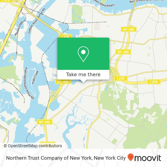 Northern Trust Company of New York map