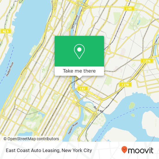 East Coast Auto Leasing map