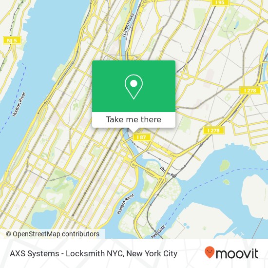 AXS Systems - Locksmith NYC map