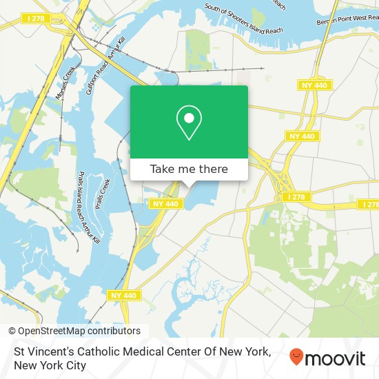 Mapa de St Vincent's Catholic Medical Center Of New York