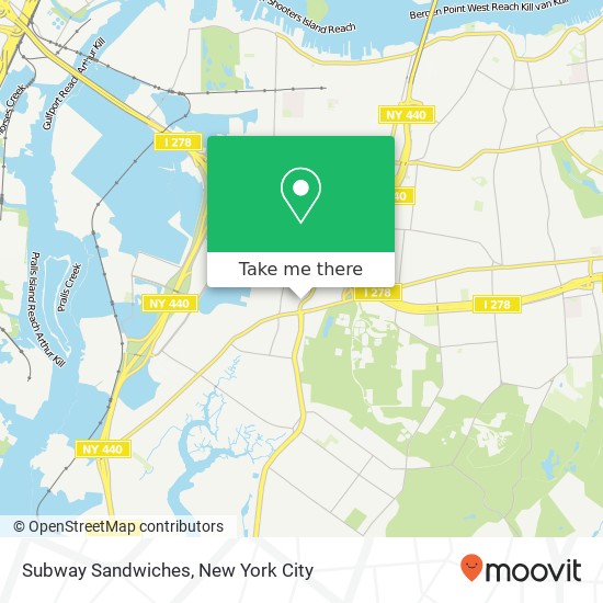 Mapa de Subway Sandwiches