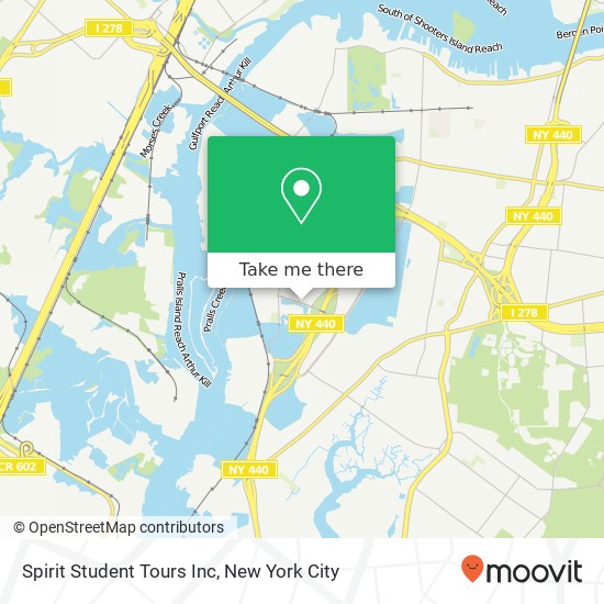 Spirit Student Tours Inc map