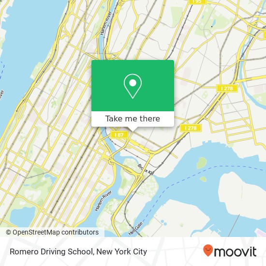 Romero Driving School map