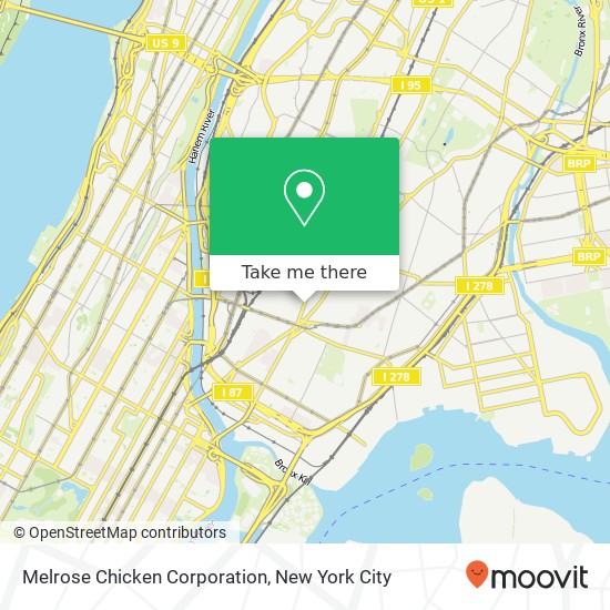 Melrose Chicken Corporation map