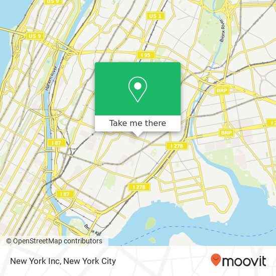 New York Inc map