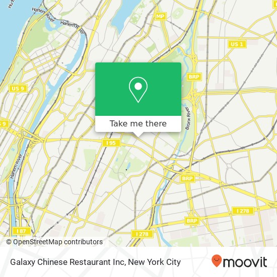 Mapa de Galaxy Chinese Restaurant Inc