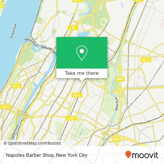 Napoles Barber Shop map