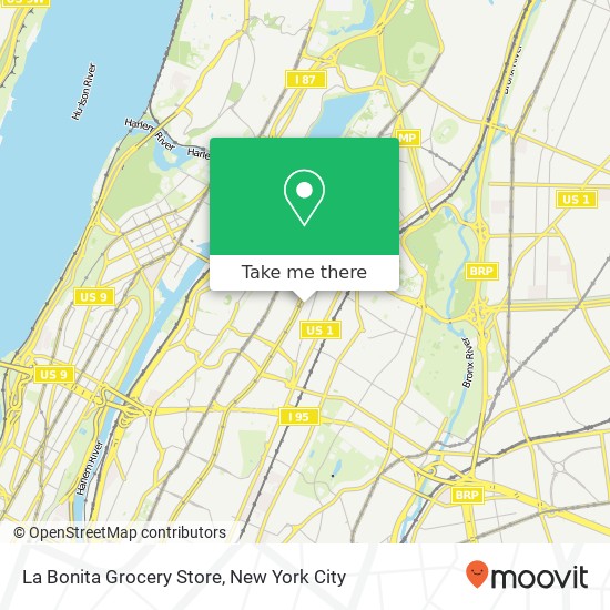 Mapa de La Bonita Grocery Store