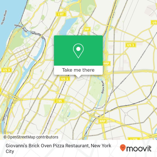 Giovanni's Brick Oven Pizza Restaurant map