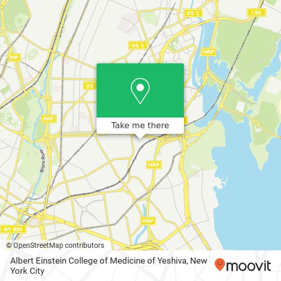 Mapa de Albert Einstein College of Medicine of Yeshiva