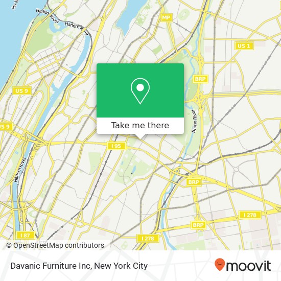 Davanic Furniture Inc map