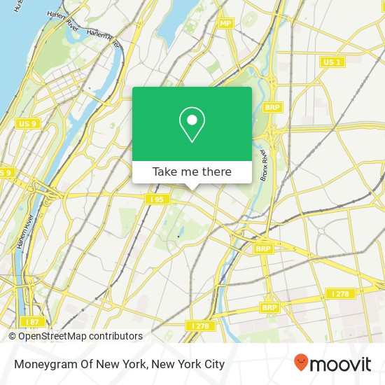 Moneygram Of New York map