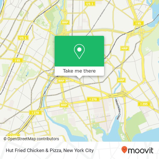 Mapa de Hut Fried Chicken & Pizza