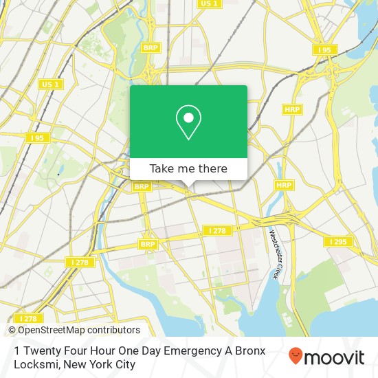 Mapa de 1 Twenty Four Hour One Day Emergency A Bronx Locksmi