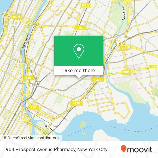 Mapa de 904 Prospect Avenue Pharmacy